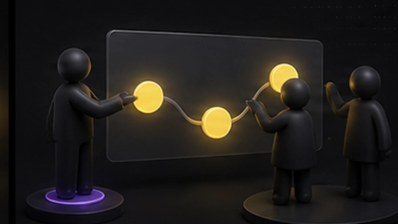 People collaborating around a clear connected automated process
